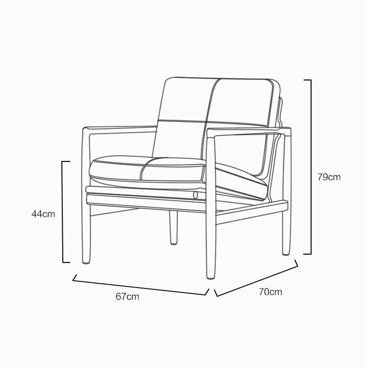 Fauteuil Style Vintage Hank en Bois massif et Simili cuir - Fainko