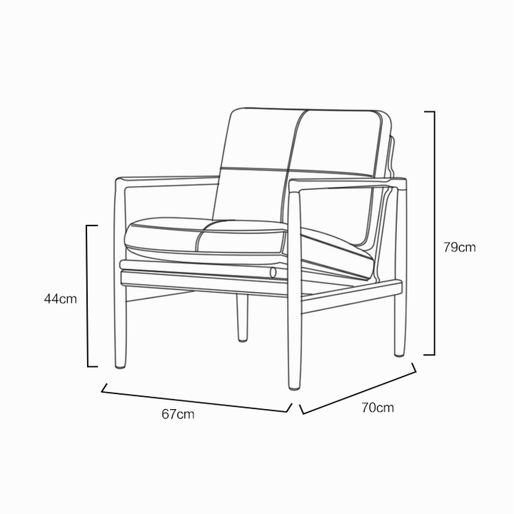 Fauteuil Style Vintage Hank en Bois massif et Simili cuir - Fainko