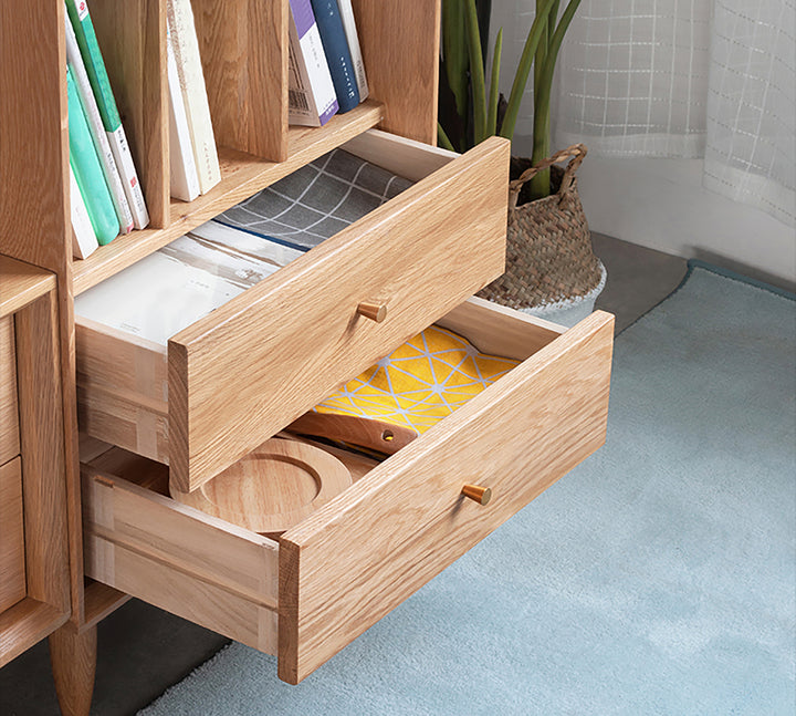 Bibliotheque en bois de chêne Idan - Fainko