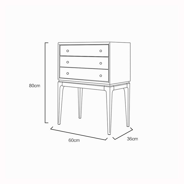 Commode 3 Tiroirs Adeline - Fainko