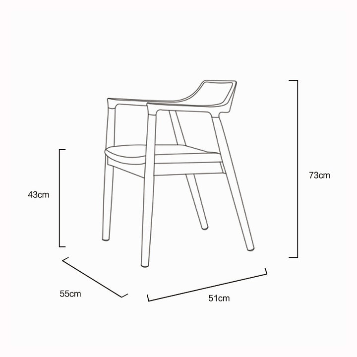 Chaise Quinto en bois massif et simili-cuir (2 Pièces) - Fainko