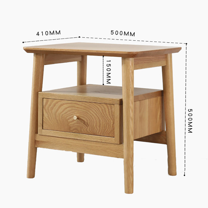 Table chevet en bois de chêne Yakoo - Fainko
