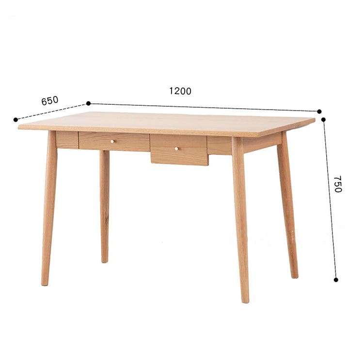 Table de bureau en bois de chêne Yitoo - Fainko