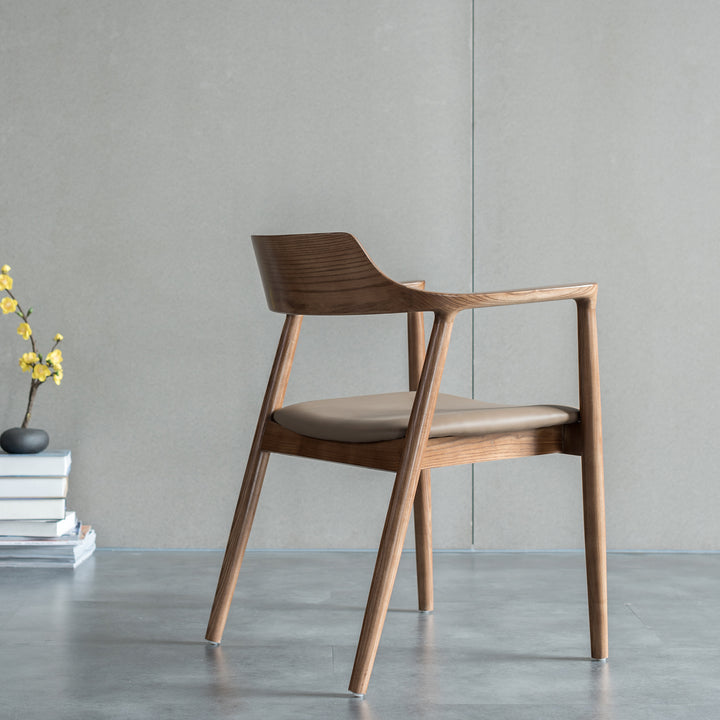 Chaise Quinto en bois massif et simili-cuir (2 Pièces) - Fainko