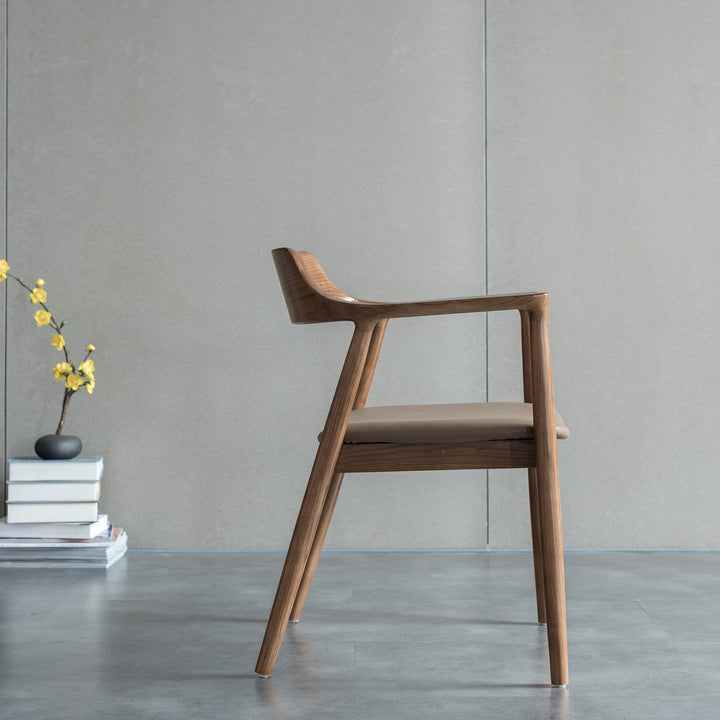 Chaise Quinto en bois massif et simili-cuir (2 Pièces) - Fainko