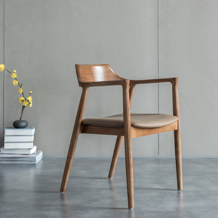 Chaise Quinto en bois massif et simili-cuir (2 Pièces) - Fainko