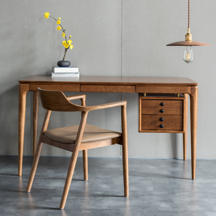Chaise Quinto en bois massif et simili-cuir (2 Pièces) - Fainko