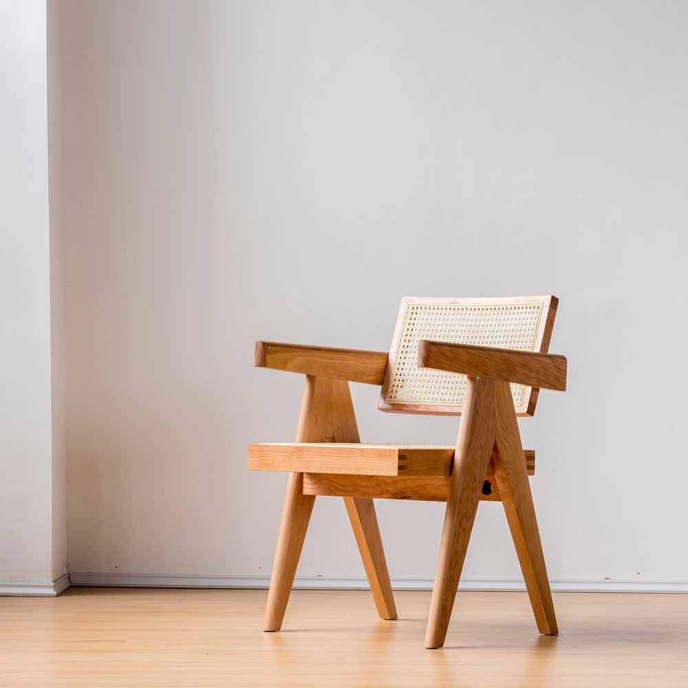 Fauteuil Chandy en bois de cerisier - Fainko