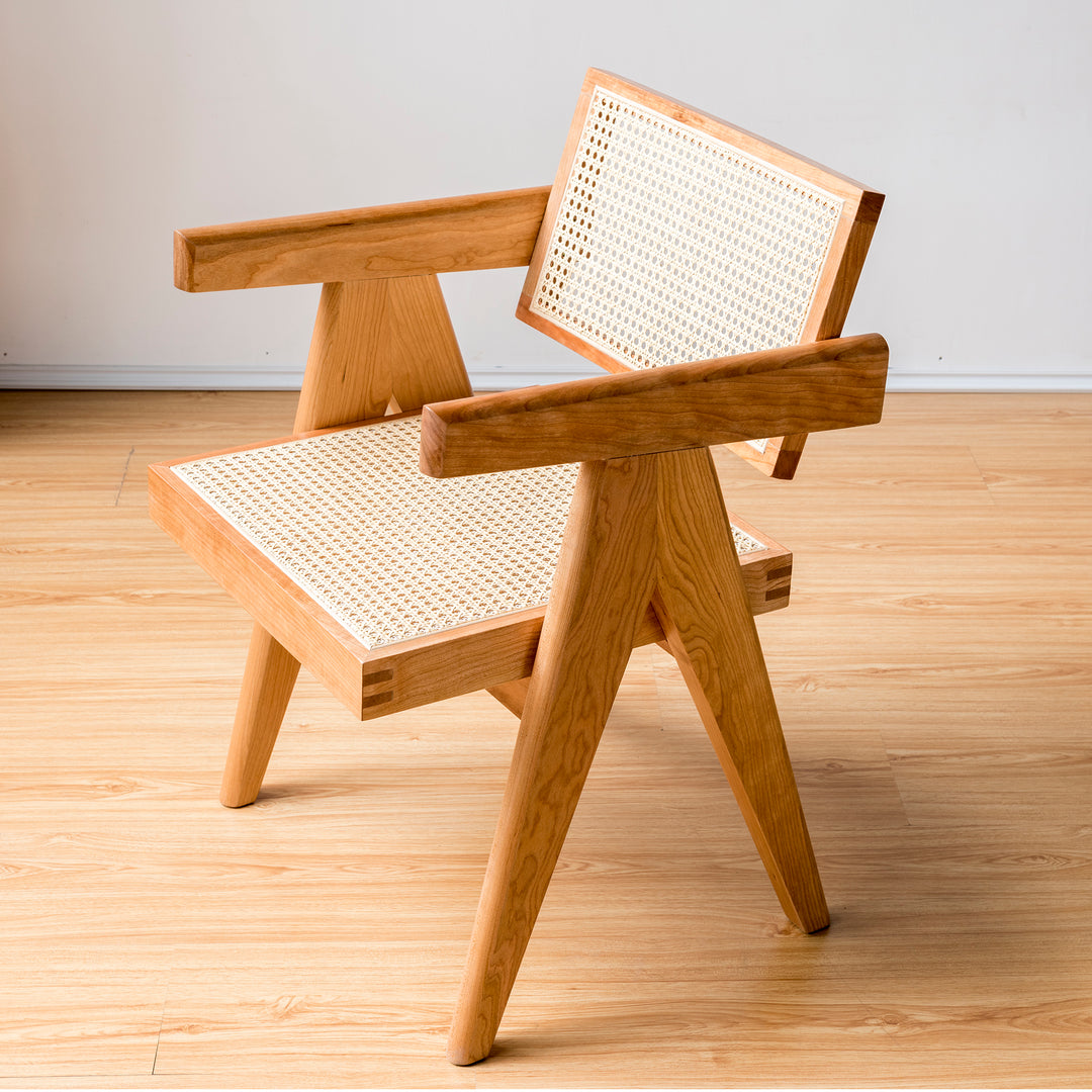 Fauteuil Chandy en bois de cerisier - Fainko