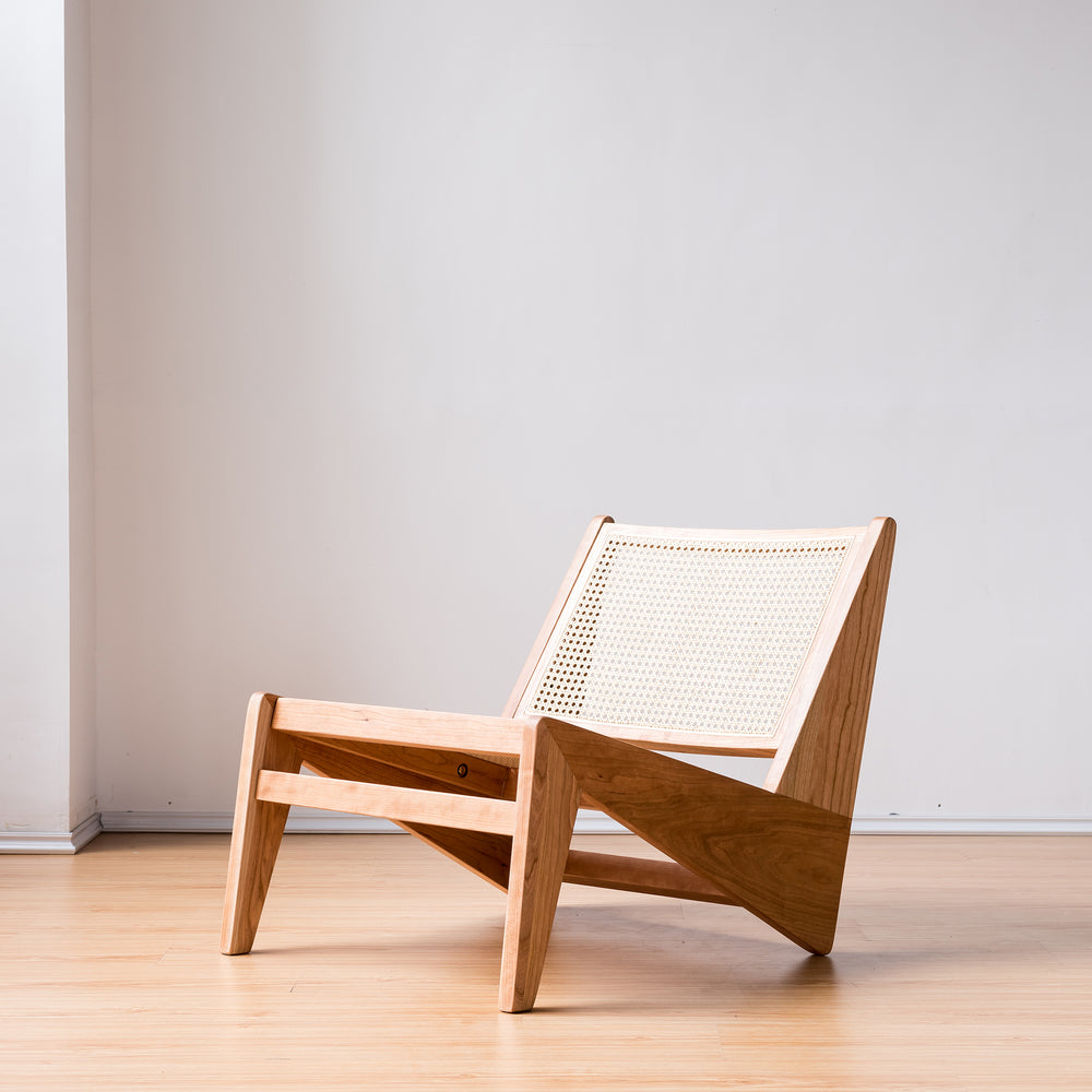 Fauteuil Chandy Kangaroo en bois de cerisier - Fainko