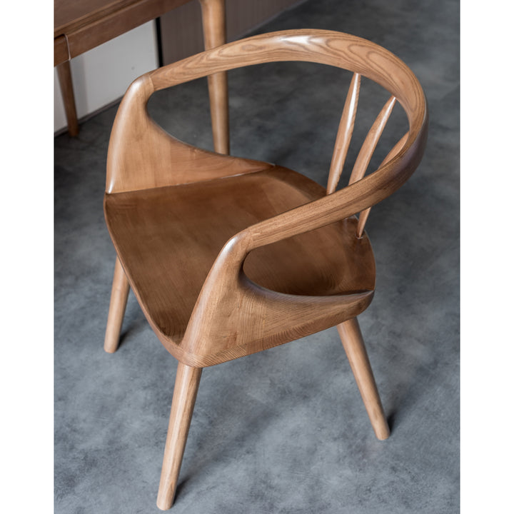 Fauteuil Vero en bois massif  en couleur Noyer - Fainko