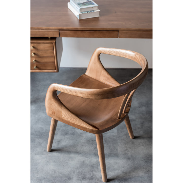 Fauteuil Vero en bois massif  en couleur Noyer - Fainko