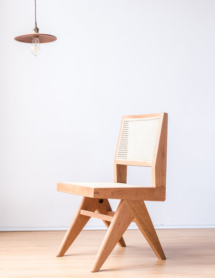 Chaise Chandy simpo en bois de cerisier, 2 Pièce - Fainko