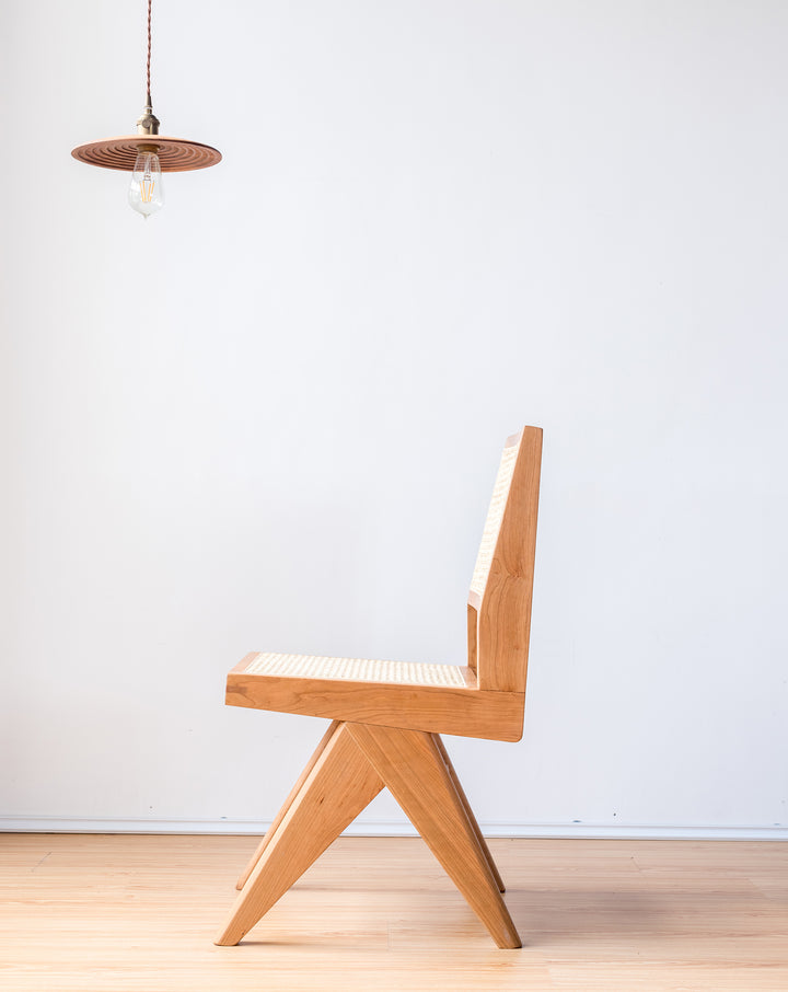 Chaise Chandy simpo en bois de cerisier, 2 Pièce - Fainko