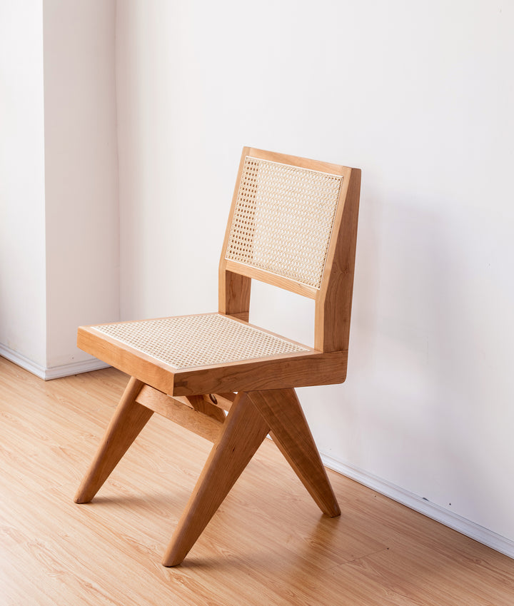 Chaise Chandy simpo en bois de cerisier, 2 Pièce - Fainko