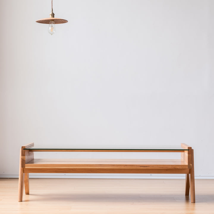 Table basse Chandy en bois de ceriser - Fainko