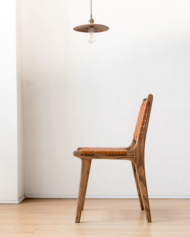 Chaise Maans en simili cuir et bois massif, lot de 2 - Fainko