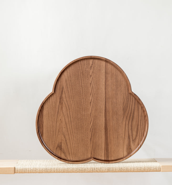 Table basse cloud en bois massif couleur noyer - Fainko