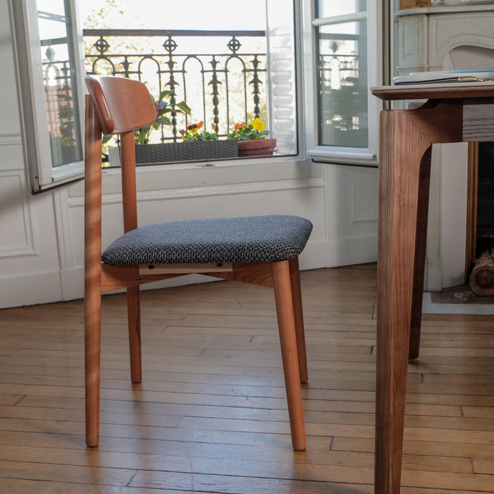 Chaise Slow en bois de cerisier, Lot de 2 - Fainko