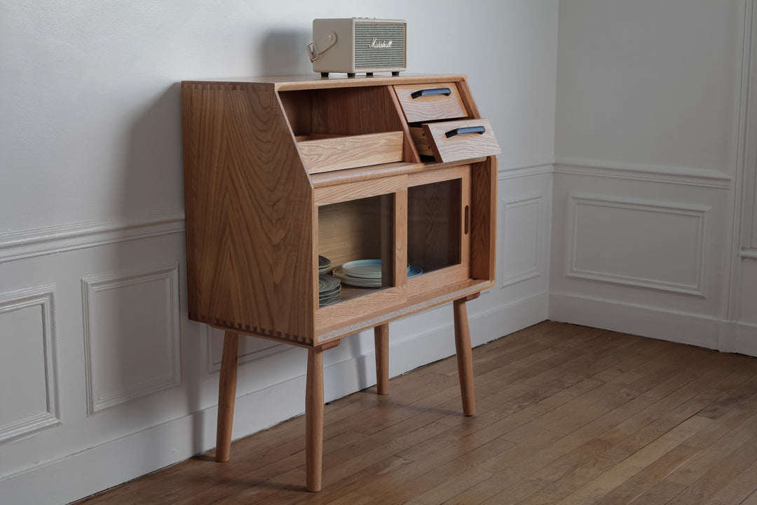 Buffet Meddy en bois de chêne massif - Fainko