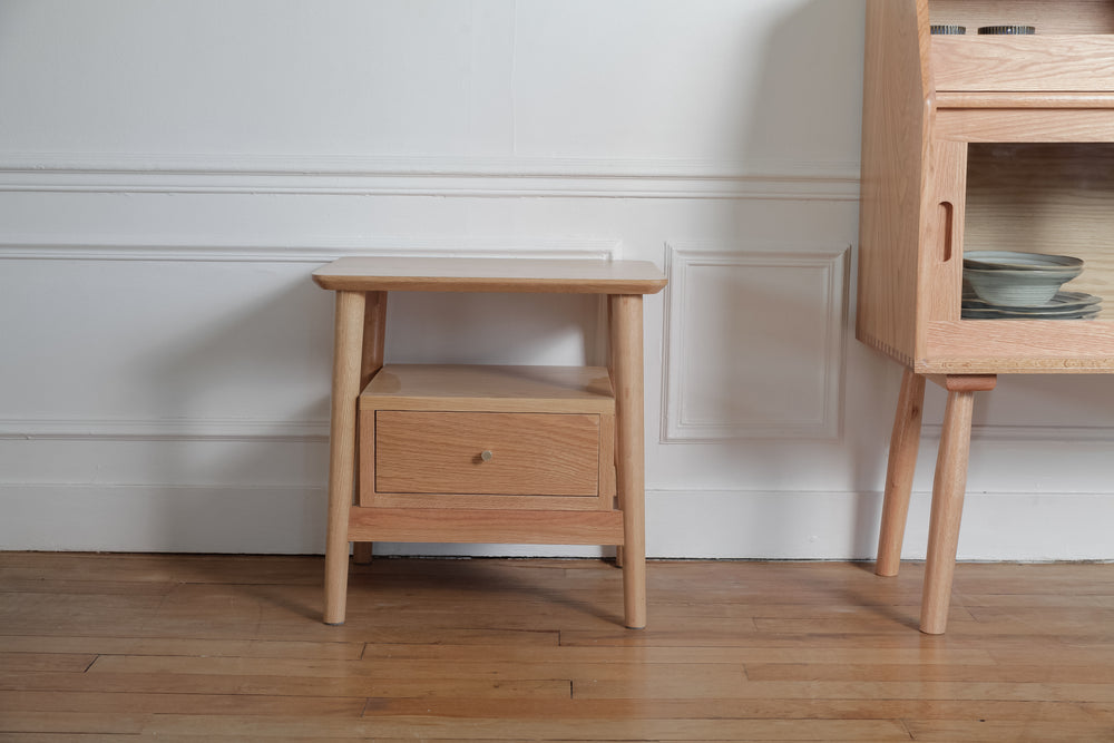 Table chevet en bois de chêne Yakoo - Fainko